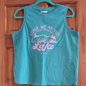 Maurices Teal Lake Graphic Tank Top